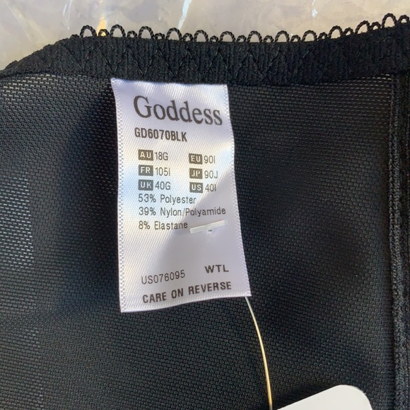 Bridget Black Banded NWT Bra Goddess 34K - Picture 8 of 12